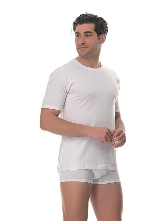 Lido Underwear Men's Undershirt Short-sleeved White