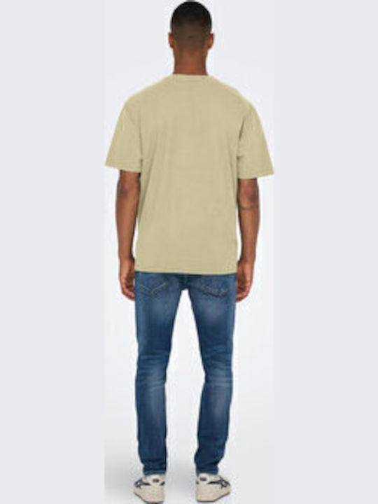 Polo Bluza Tricou Cu Mânecă Scurtă Bej