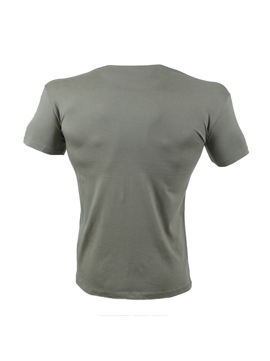 H&S Men's Athletic T-shirt Short Sleeve Khaki