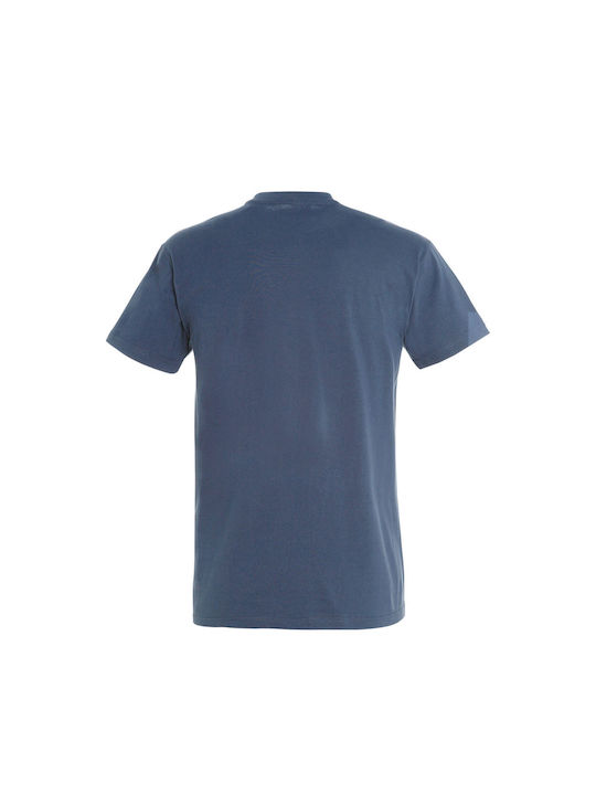 Men's Short Sleeve T-shirt Denim