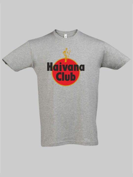 TKT Haivana Club T-shirt Bărbătesc cu Mânecă Scurtă Gri