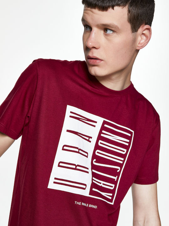 Rivals Herren T-Shirt Kurzarm Burgundisch