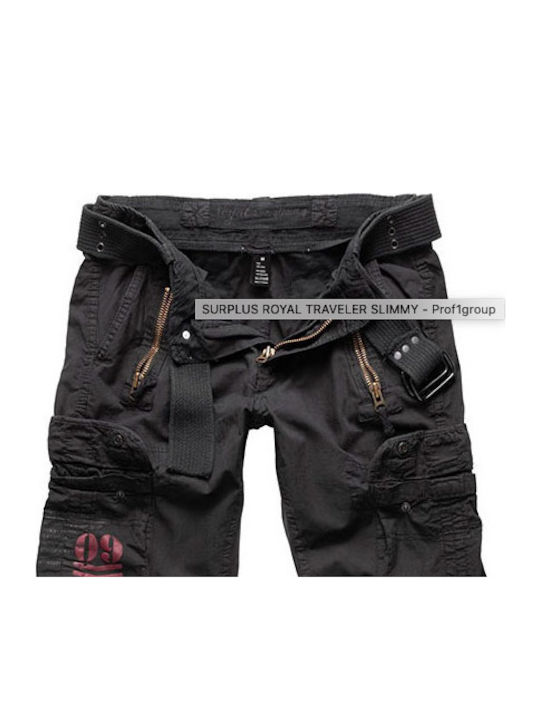 Royal Traveler Hose Cargo in Schlanker Passform Schwarz