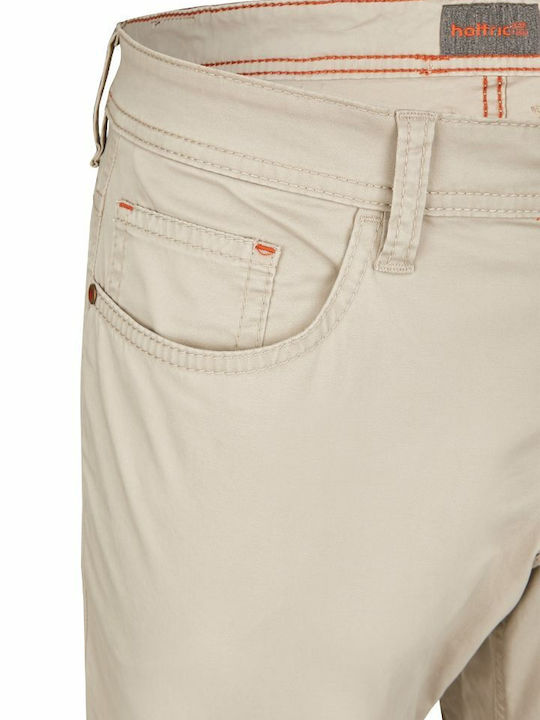 Trousers Chino Elastic in Slim Fit Beige