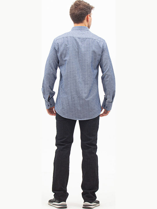 Long-sleeved Shirt Checked Gray