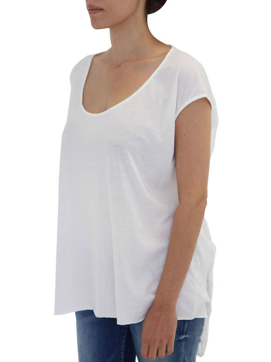 Religion Prc Disperse Women's Summer Blouse Cotton Short Sleeve White