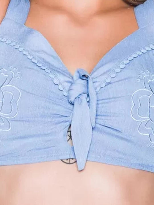 Women's Summer Blouse Sleeveless Blue