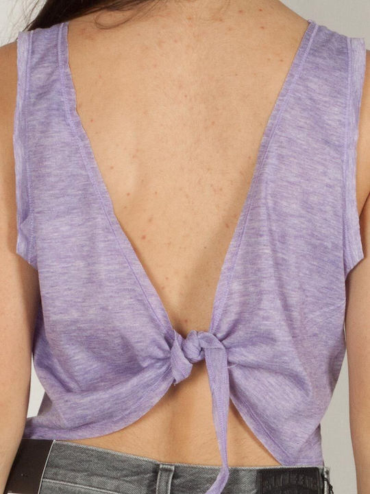 Women's Summer Crop Top Sleeveless Lilacc