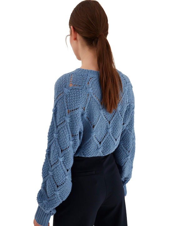 'odessa' Women's Long Sleeve Sweater Blue