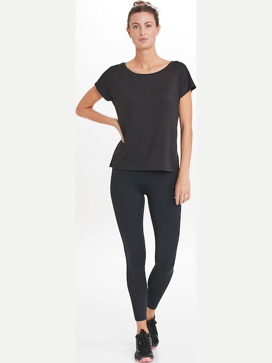 Damen Sportlich T-Shirt Black.