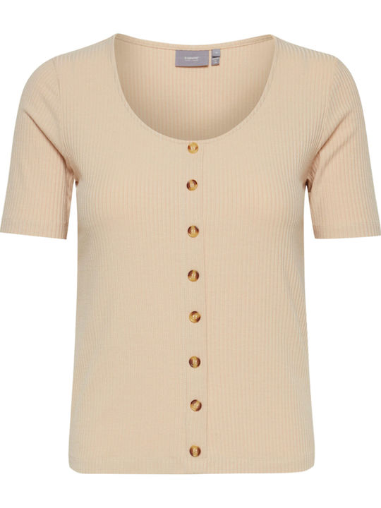 Women's Summer Blouse Short Sleeve 80244/CEMENT
