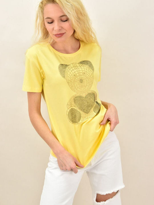 Potre Feminin Tricou Galben