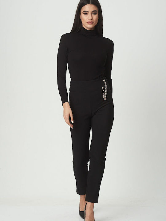 Women's Blouse Long Sleeve Turtleneck Black