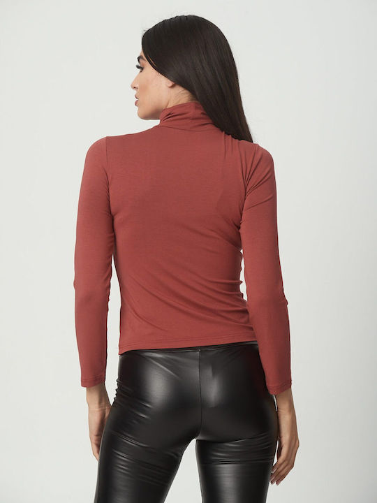 Damen Bluse Langärmelig Rollkragenpullover Rotten Apple