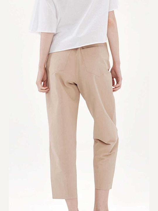 Ioanna Kourbela Women's Fabric Trousers in Baggy Line 12398-beige