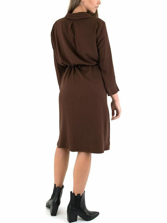 Dress Midi Seemisie Dress Brown