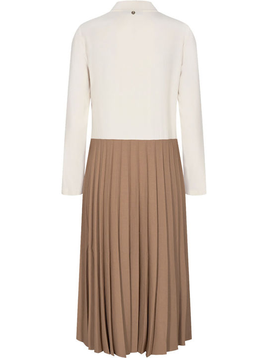 Mos Mosh Midi Kleid Beige