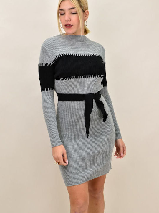 Potre Mini Kleid Gestrickt Gray