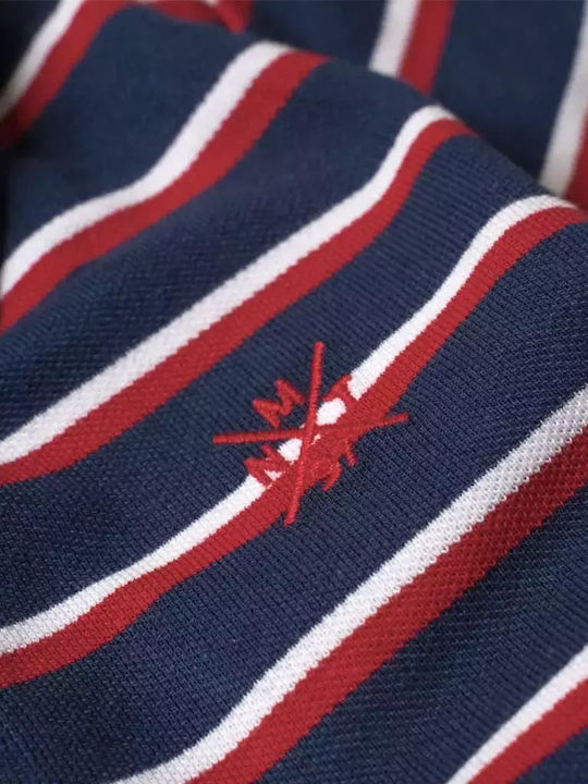 Kids' Polo Short Sleeve Navy Blue Stripped