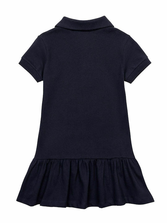 Minoti Polo Kids Dress Short Sleeve Navy Blue