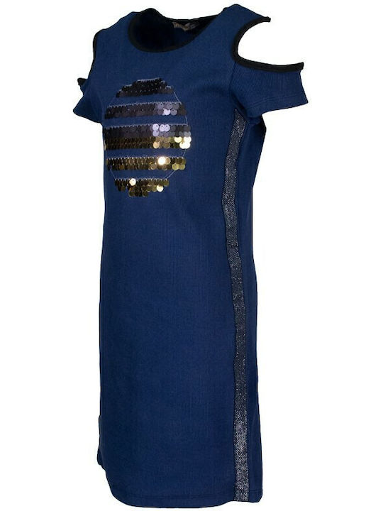 Rochie pentru Copii Mâneca scurta Albastru