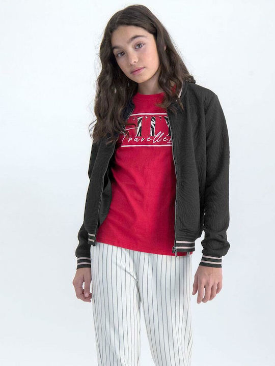 Bluze și Hanorace Pentru Copii Hanorac Negru Zebra Pattern Sweat Cardigan