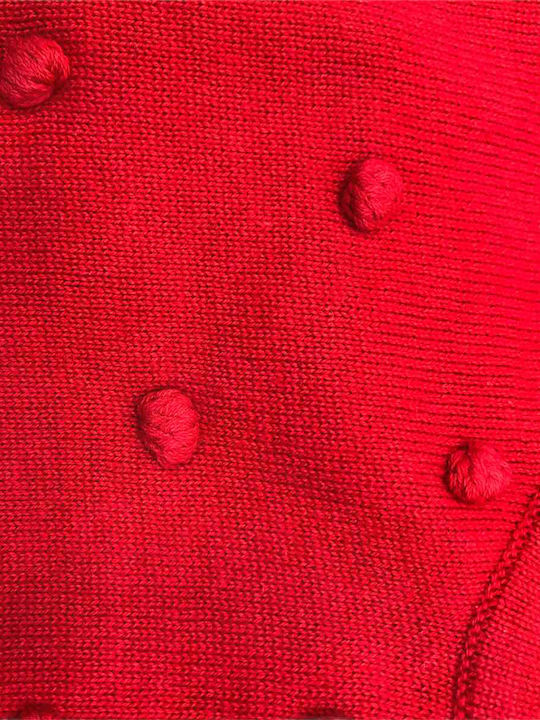 Kids Cardigan Knitted Red