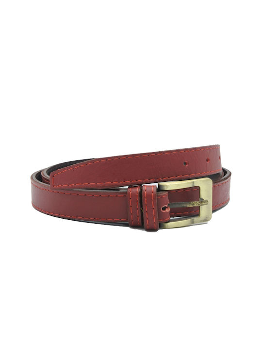 Leather Lab Leather Women's Belt Burgundy