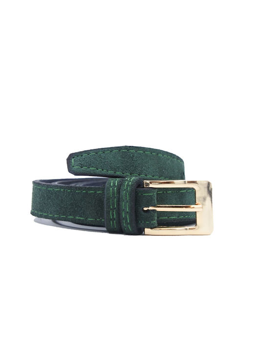 Leather Lab Leather Women's Belt Green
