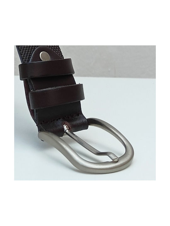 Venturi Men's Leather Belt Brown