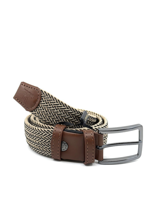 Elastic Men's Belt Leather Knitted Multicolored