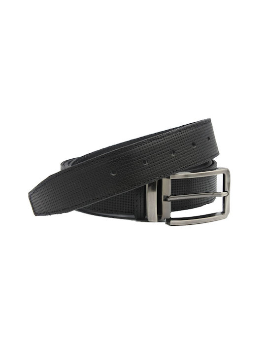 Leather Lab Men's Leather Belt Black