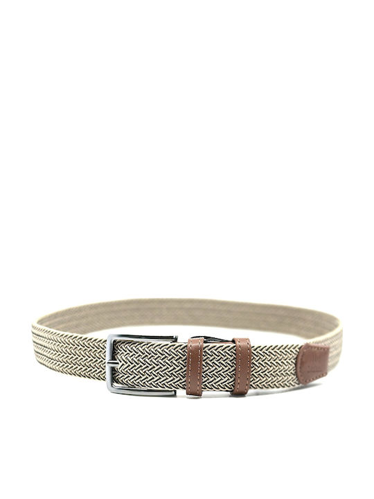 Elastic Men's Belt Leather Knitted Multicolored