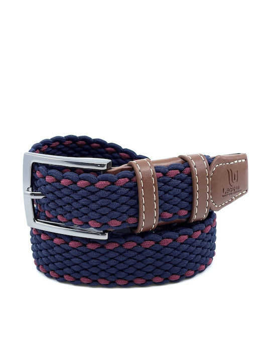 Elastisch Herren Gürtel Gestrickt Marineblau