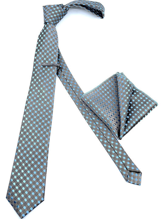 Legend Accessories Herren Krawatten Set Gedruckt in Gray Farbe