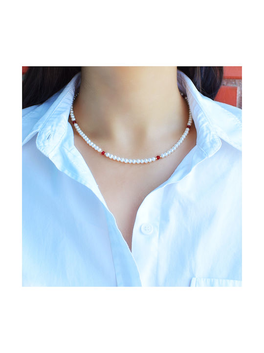 Necklace with Pearls & Zircon