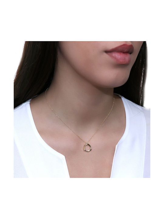 Necklace from Gold 14K with Zircon