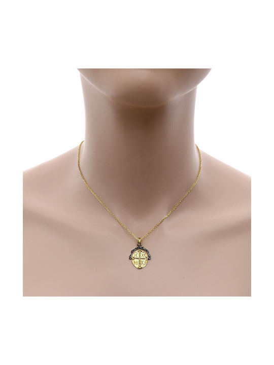 Necklace Constantine Amulet from Gold Plated Silver