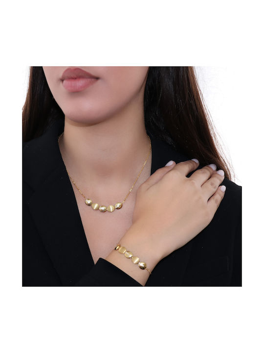 Necklace from Gold 14K with Zircon