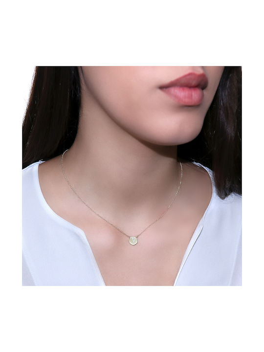 Necklace from Gold 9 K with Zircon