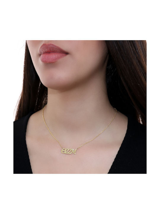 Halskette Monogramm aus Gold 14K