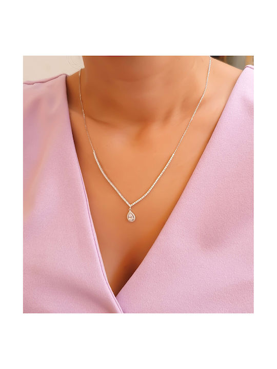 Necklace from White Gold 14K