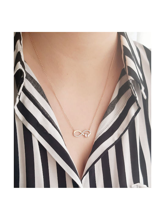 Necklace Infinity from Rose Gold 14K