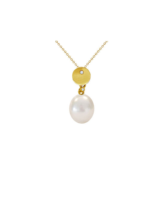 Charm from Gold 18k with Pearls