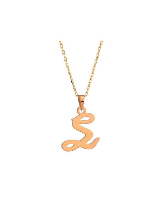 Goldsmith Goldsmith Necklace from Gold Plated Silver with Letter Option