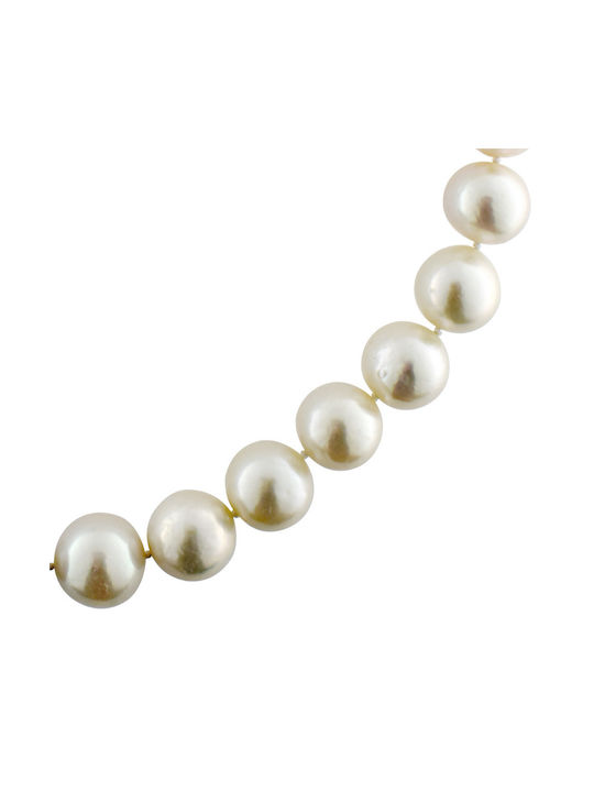 Necklace from White Gold 18k with Pearls