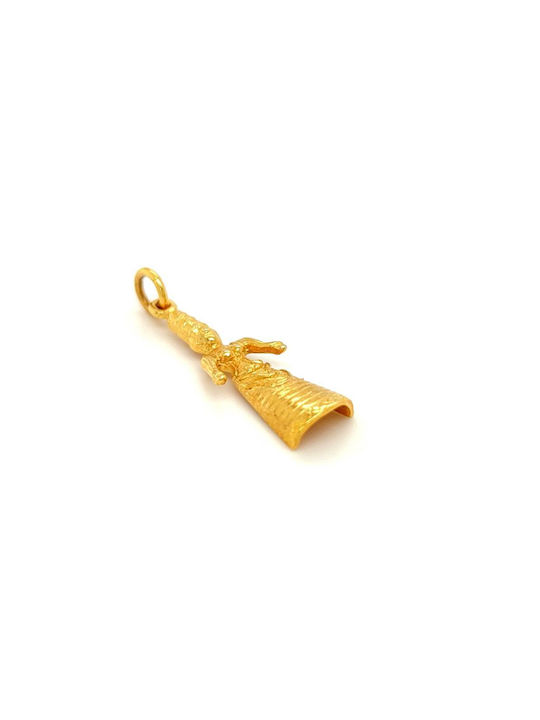 Charm with design Snake from Gold 14K