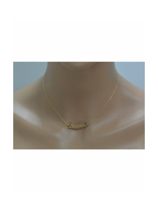 Exis Jewellery Necklace Name from Gold Plated Silver