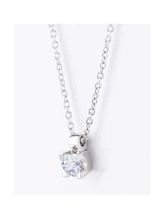 Savvidis Necklace from White Gold 18k with Diamond