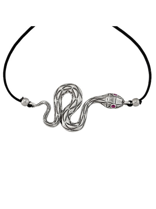 Damen Armband Makramee aus Silber mit Zirkon